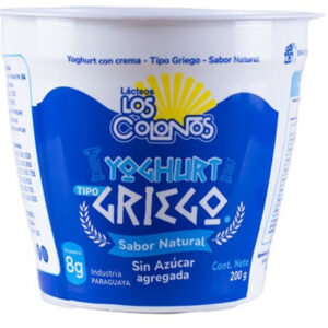 YOGURT GRIEGO NATURAL 200GR LOS COLONOS